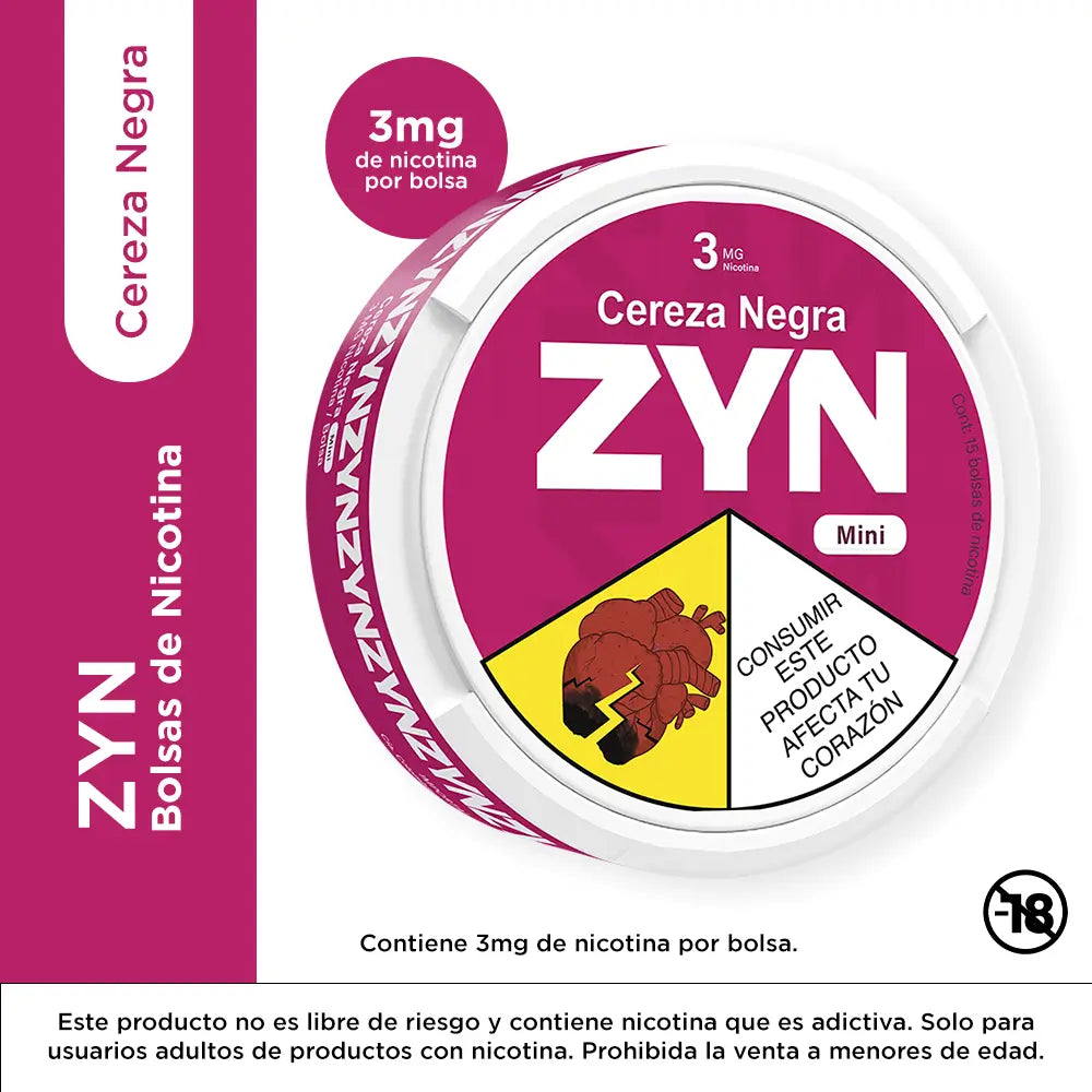 Nicotine Pouches in Colombia Zyn Black Cherry 3mg