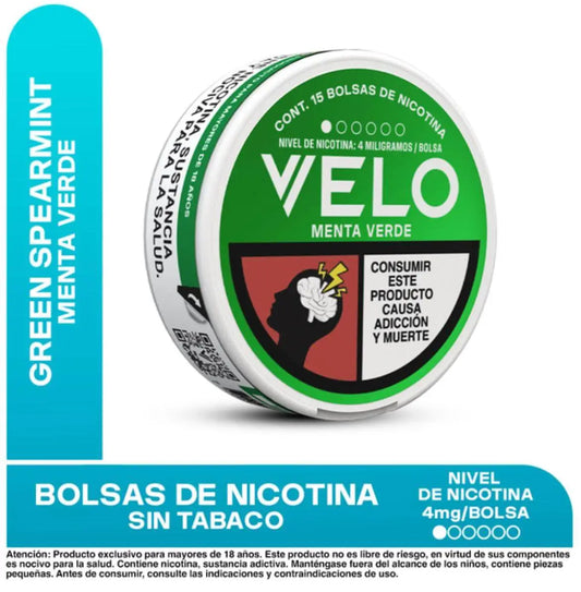 Nicotine Pouches Colombia, Velo Green Spearmint 4mg