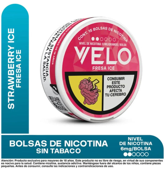Nicotine Pouches in Colombia Velo Strawberry Ice 6mg 