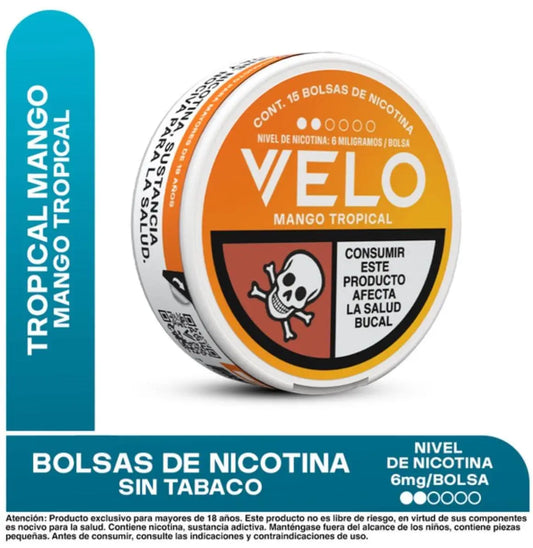 Nicotine Pouches in Colombia, Velo Tropical Mango 4mg